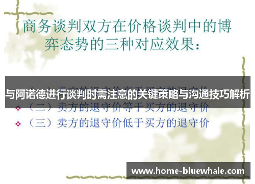 与阿诺德进行谈判时需注意的关键策略与沟通技巧解析