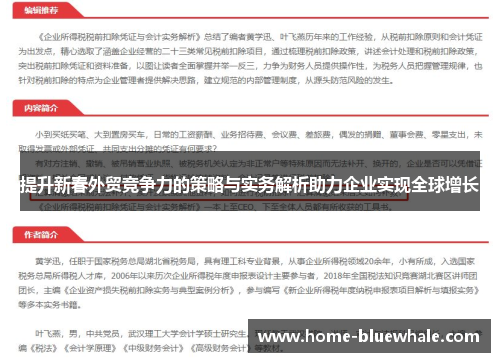 提升新春外贸竞争力的策略与实务解析助力企业实现全球增长