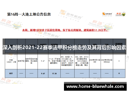 深入剖析2021-22赛季法甲积分榜走势及其背后影响因素