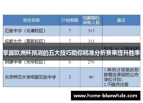 掌握欧洲杯预测的五大技巧助你精准分析赛果提升胜率